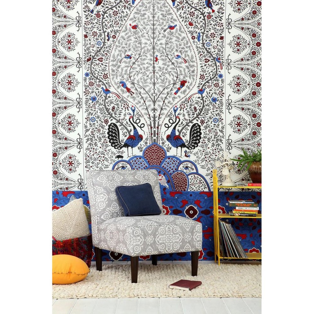 Urban Outfitters Magical Thinking Peacock Garden Tapestry